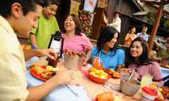 Guests Eating at Big Thunder Ranch Barbecue