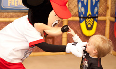 Girl With Pluto at Disney's PCH Grill