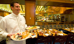 Serving Food at Storytellers Cafe