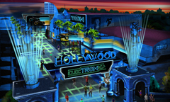 Electronica Entrance in Hollywood Studio's Backlot at Disney California Adventure Park.