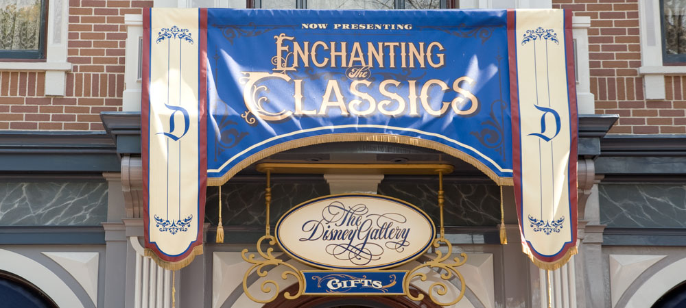 The Disney Gallery Sign with an Awning Banner
