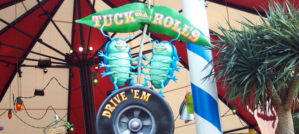 Sign for Tuck and Roll's Drive'Em Buggies