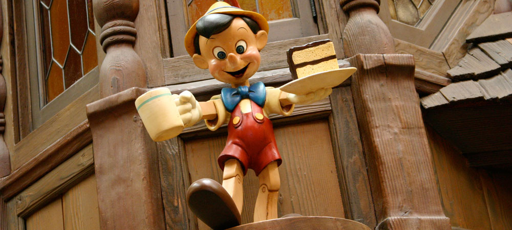 Detail of Pinocchio at the Village Haus Restaurant, Hosted by Minute Maid