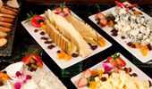 Beautifully displayed cheese plates.