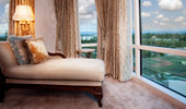 A couch and a view.