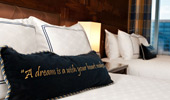 Throw pillow stitched with this saying, 