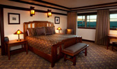 The master bedroom of the Mount Whitney Suite at Disney's Grand Californian Hotel & Spa