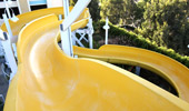 A shot down the water slide at Disney's Paradise Pier Hotel